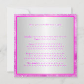 Roze witte zilververlichting kaart (Achterkant)