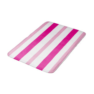 Roze Witte Zomer Strepen Badmat