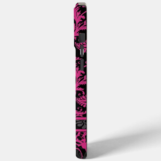 Roze witte zwarte, persoonlijke Damask iPhone Case-Mate iPhone Case (Achterkant / Links)