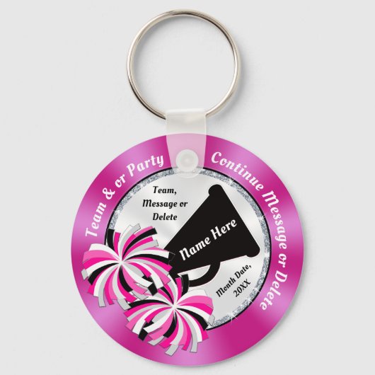 Roze, witte, zwarte Sleutelhangers voor aangepaste (Voorkant)
