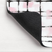 Roze Witte Zwarte Strepen Muismat (Hoek)