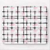 Roze Witte Zwarte Strepen Muismat (Voorkant)
