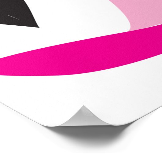 Roze wittige halloween poster (Hoek)