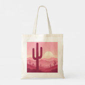 Roze Woestijn Bruidsmeisje Boodschappentas – Boho Tote Bag (Achterkant)