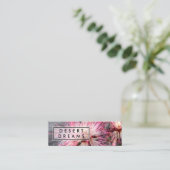 Roze woestijn - Strooier - Wildflower Fotoreis Mini Visitekaartje (Staand voorkant)