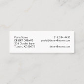 Roze woestijn - Strooier - Wildflower Fotoreis Mini Visitekaartje (Achterkant)