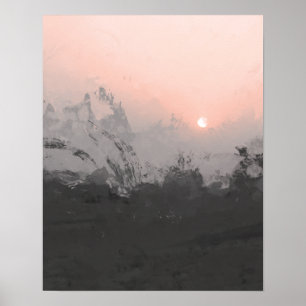 Roze woestijn - zonsondergang   Fotografie Poster