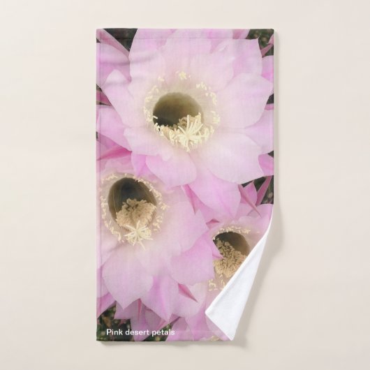 Roze woestijnbloemblaadjes Handdoek (Handdoek)