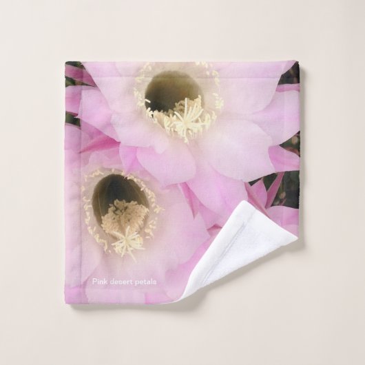 Roze woestijnbloemblaadjes Handdoek (Wasdoekje)
