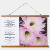 Roze woestijnbloemblaadjes hangend wandkleed (Voorkant)