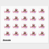 Roze wof Dog Ronde Sticker (Vel)