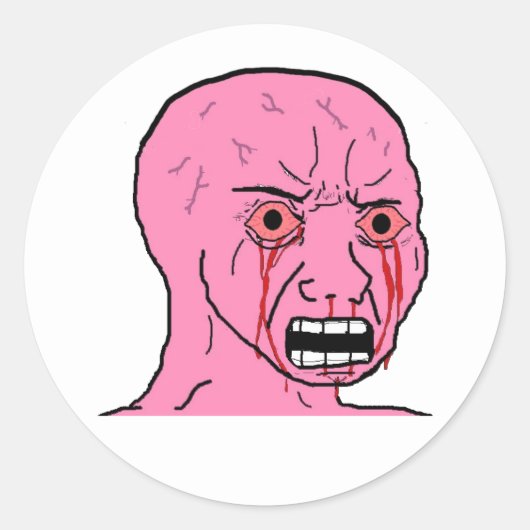 Roze Wojak stickers (Voorkant)
