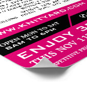 Roze wol Winkel, Knitting Store, Garn Store Poster (Hoek)