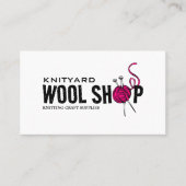 Roze wol Winkel, Knitting Store, Garn Store Visitekaartje (Voorkant)