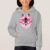 Roze Wolf Head Polygon Design-24531 (Voorkant)