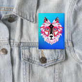 Roze Wolf Head Polygon Design-24531 Button (Insitu)