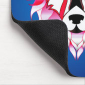 Roze Wolf Head Polygon Design-24631 Muismat (Hoek)