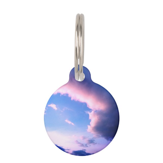 Roze wolk huisdierpenning (Voorkant)