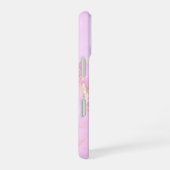 Roze wolk met glitter iPhone 16 hoesje (Rechterkant)