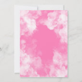 Roze wolk negen Meisje baby shower Kaart (Achterkant)