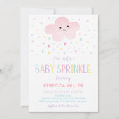 Roze Wolk Rainbow Baby Sprinkle Kaart (Voorkant)