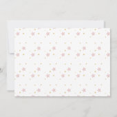 Roze Wolk Twinkle Star Foto 1e Verjaardag Kaart (Achterkant)