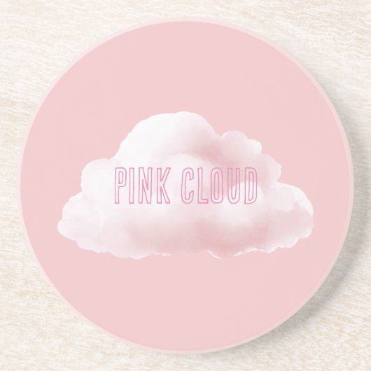 Roze wolk zandsteen onderzetter (Voorkant)