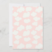 Roze wolken Baby shower uitnodiging (Achterkant)