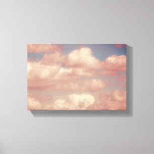 Roze Wolken & Blue Sky Natuur Verpakt Canvas
