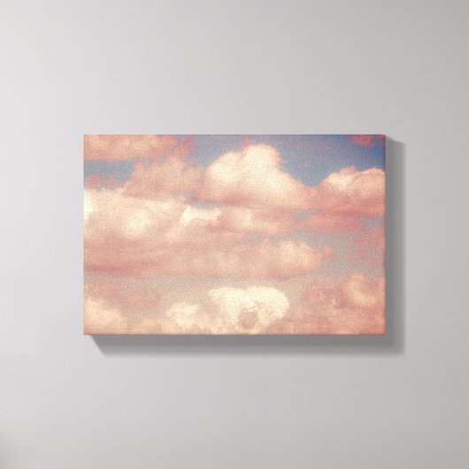 Roze Wolken & Blue Sky Natuur Verpakt Canvas (Voorkant)