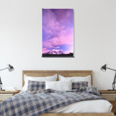 Roze wolken boven Mount Rainier Canvas Afdruk (Insitu (Slaapkamer))