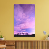 Roze wolken boven Mount Rainier Canvas Afdruk (Insitu (Woonkamer))