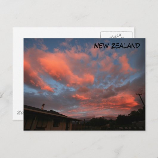 Roze wolken briefkaart (Voorkant / Achterkant)