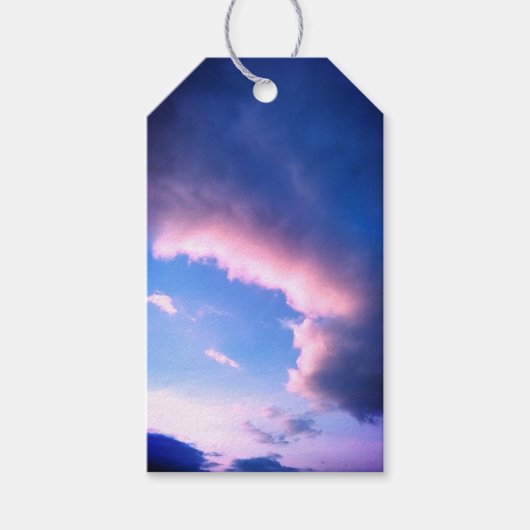Roze wolken cadeaulabel (Voorkant)