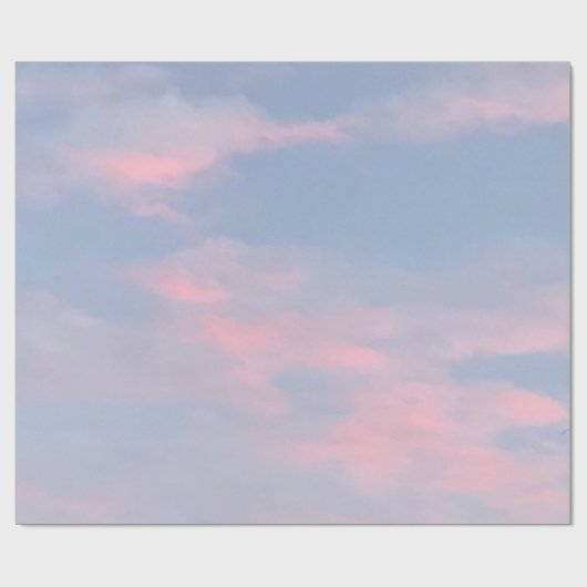  roze wolken cadeaupapier (Vlak)