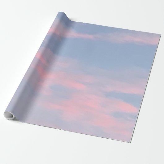  roze wolken cadeaupapier (Uitgerold)
