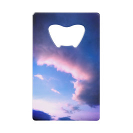Roze wolken creditkaart flessenopener