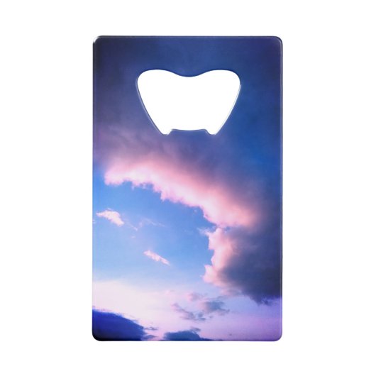 Roze wolken creditkaart flessenopener (Voorkant)