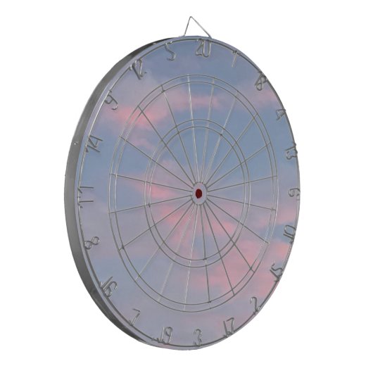  roze wolken dartbord (Voorkant Links)
