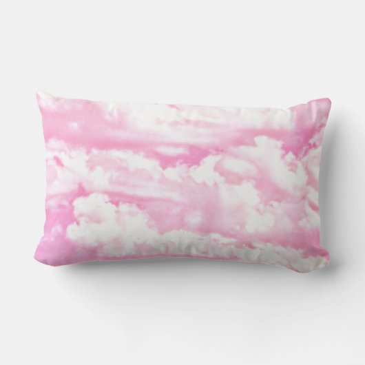 Roze wolken decor aan te passen kussen (Achterkant)