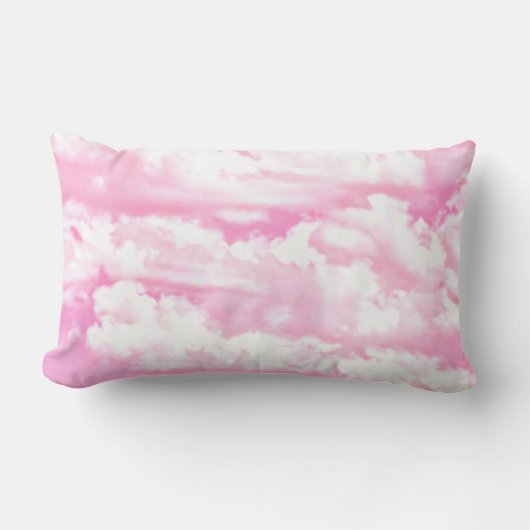 Roze wolken decor aan te passen kussen (Voorkant)