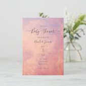 Roze wolken Dreamweaver Celestial Sky Baby shower Kaart (Staand voorkant)
