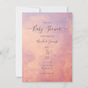 Roze Wolken Droomhemel Baby Shower Kaart