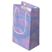 Roze Wolken en Rainbow Gepersonaliseerde Gift Bag Klein Cadeauzakje (Achterkant Gekanteld)
