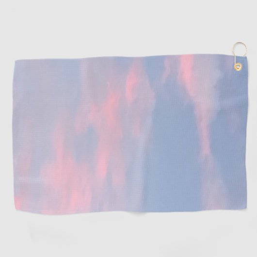  roze wolken golfhanddoek (Horizontaal)