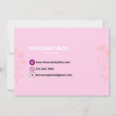 Roze Wolken Hart Bedankt kaart Small Business (Voorkant)