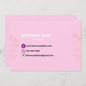 Roze Wolken Hart Bedankt kaart Small Business (Voorkant / Achterkant)