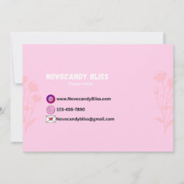 Roze Wolken Hart Bedankt kaart Small Business