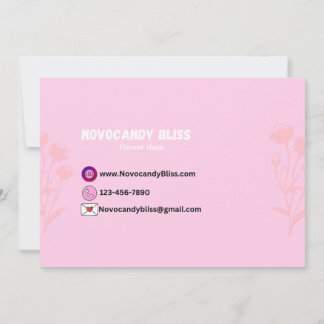 Roze Wolken Hart Bedankt kaart Small Business