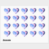 Roze wolken hart sticker (Vel)